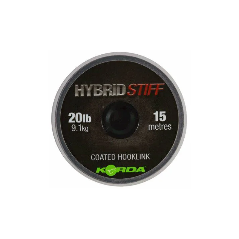 Plecionka przyponowa Korda Hybrid Stiff Weedy Green 20 LB 15m. KHY5 Nowość