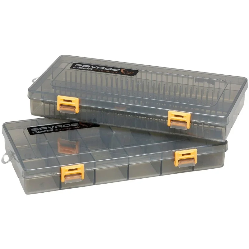 Kup online Zestaw Organizerów Savage Gear Flat Lure Box Smoke Kit 23x11x3.5cm