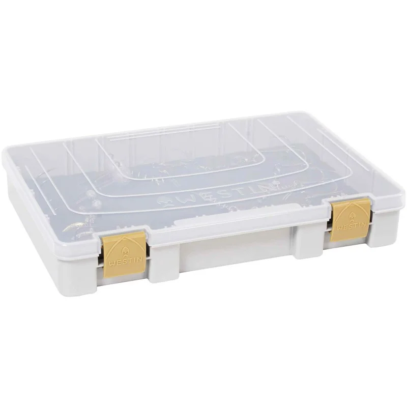 Pudełko Na Przynęty Westin W3 Rig Box 28x19,5x4,5cm S1 Grey/ Clear Ostatnie sztuki