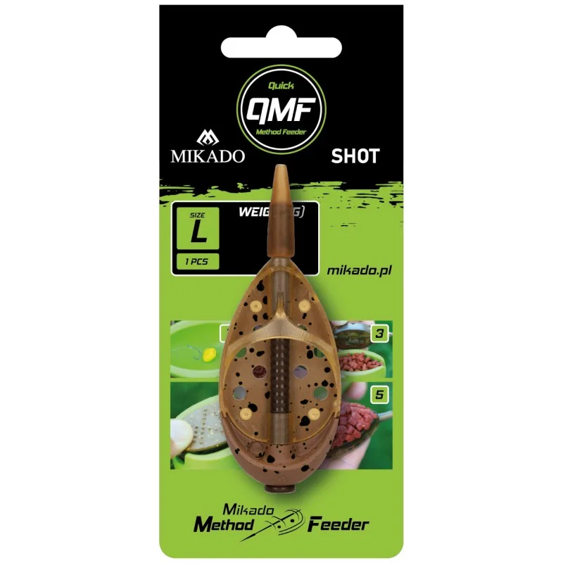 Koszyczek Mikado Method Feeder Shot Q.m.f. System L - 50g Nowy
