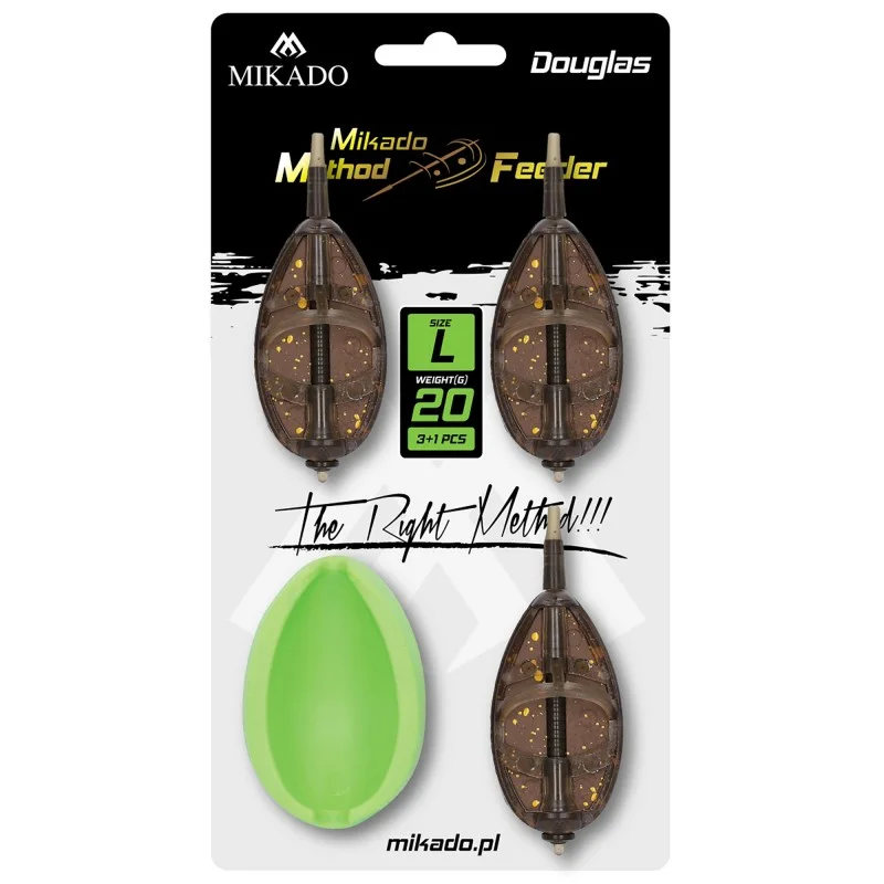 Hit cenowy Koszyczki Mikado Method Feeder "Douglas" L - 3x30g + Foremka