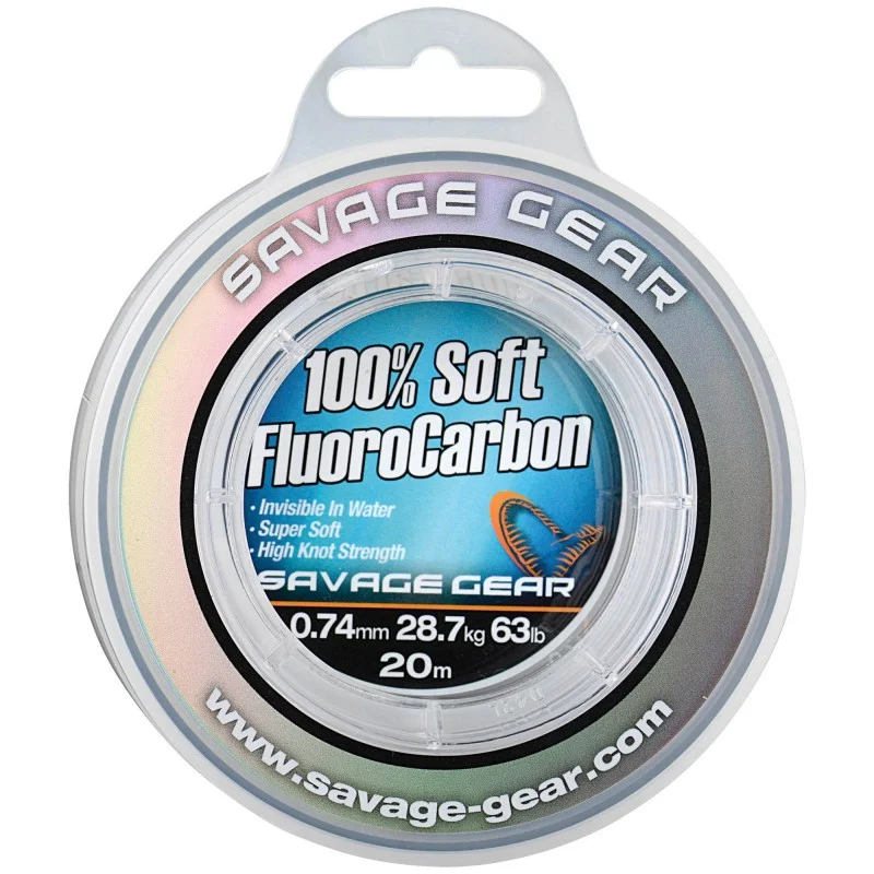 Wysoka jakość Fluorocarbon Savage Gear Soft Fc 35m 0.46mm 12.3kg 27lb Clear
