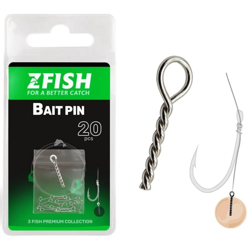 Nowy Bagnety Zfish Bait Pin 8mm/20szt.