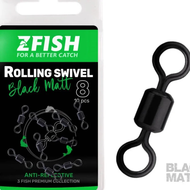 Oferta limitowana Krętliki Zfish Rolling Swivel Black Matt - 8