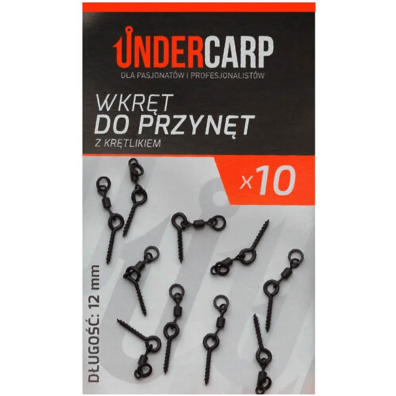Wkręt Do Przynęt Under Carp Z Krętlikiem 12mm Popularny