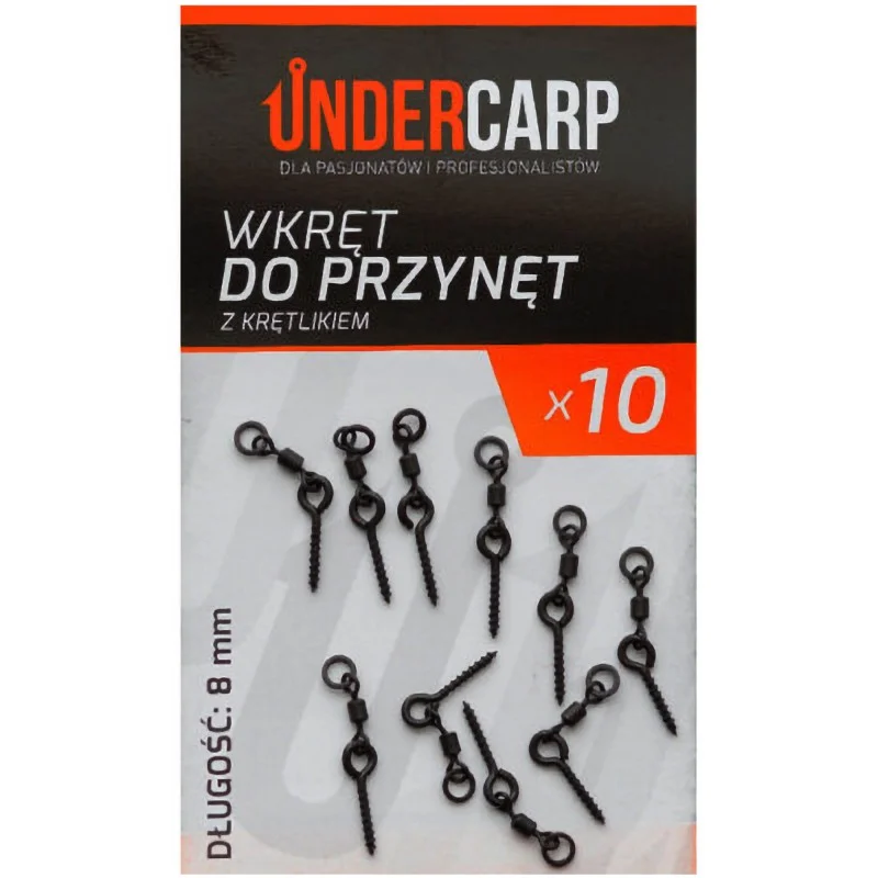 Wkręt Do Przynęt Under Carp Z Krętlikiem 8mm Szybka dostawa