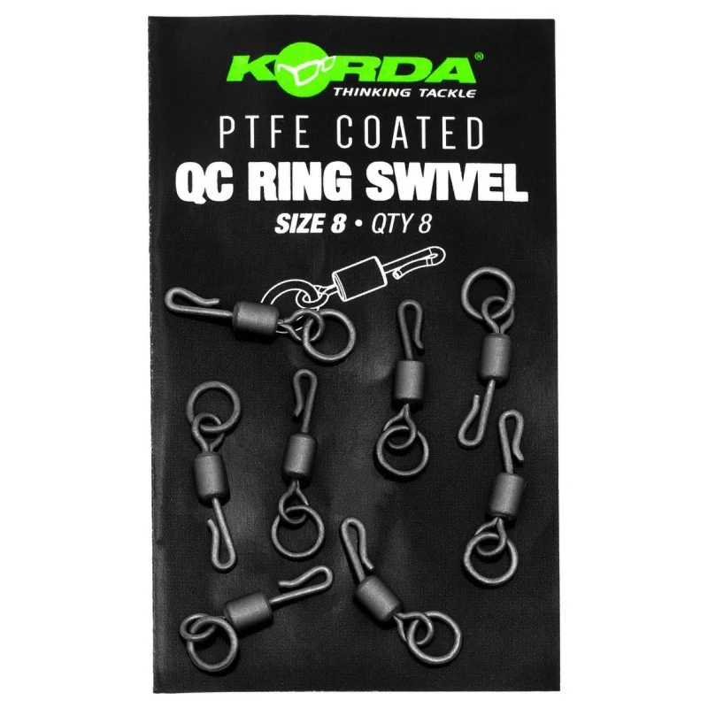 Nowość Krętliki Z Agrafką Korda PTFE QC Ring Swivel - 8