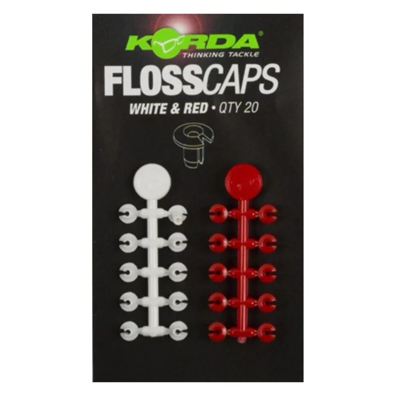 Promocja Stopery Korda Floss Caps White/Red