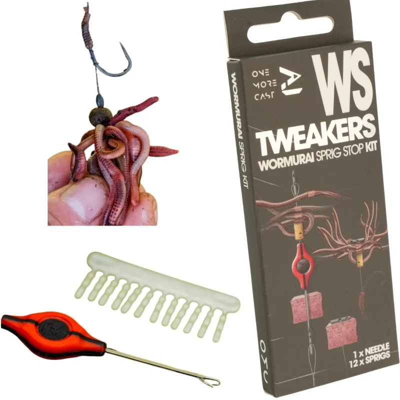 Stopery + Igła One More Cast Tweakers Wormurai Sprig Stop Kit Premium