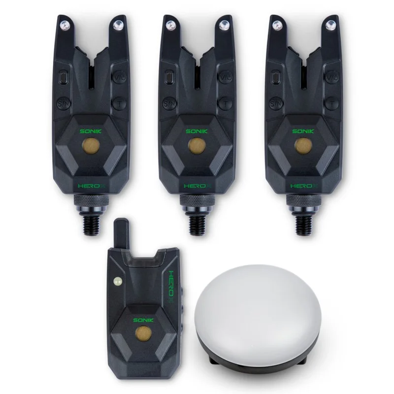 Wyprzedaż Sygnalizatory Sonik HeroX Bite Alarm Set 3+1+BL (R G B)