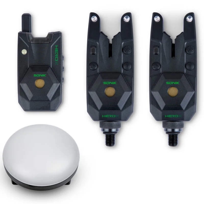 Sygnalizatory Sonik HeroX Bite Alarm Set 2+1+BL (R B) Darmowy zwrot