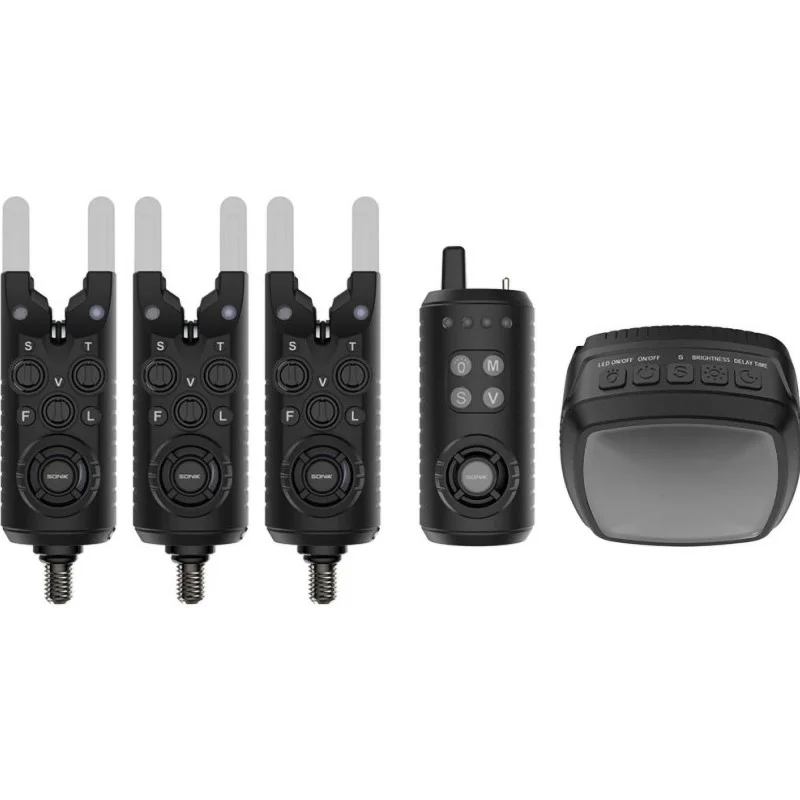 Tani Sygnalizatory Sonik Gizmo2 Alarm Set 2+1 + Bivvy Lamp