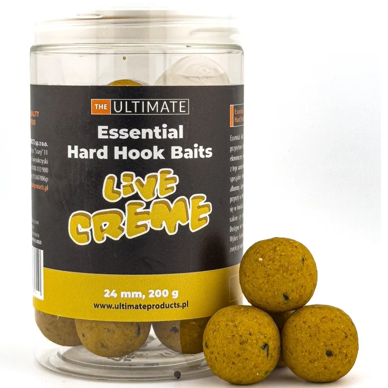Kulki Ultimate Products Essential Hard Hook Baits Live Cream 20mm 200g Do wyczerpania zapasów