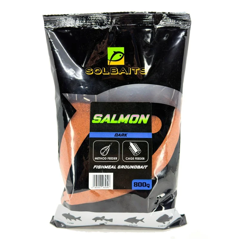 Niska cena Zanęta Solbaits Salmon Dark 800g