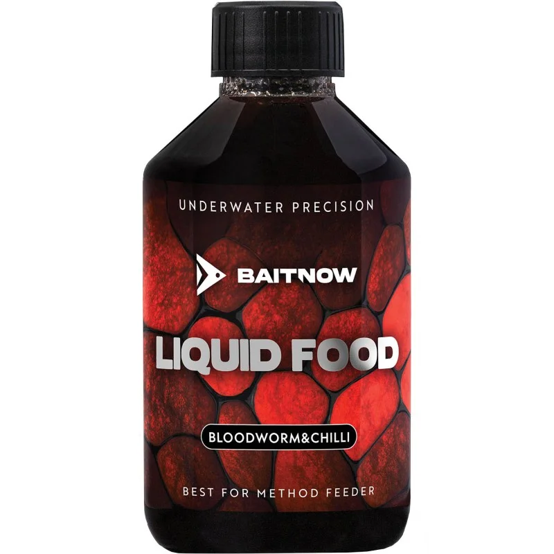 Liquid BaitNow Method Feeder Liquid Food Bloodworm & Chilli 250ml Rabat
