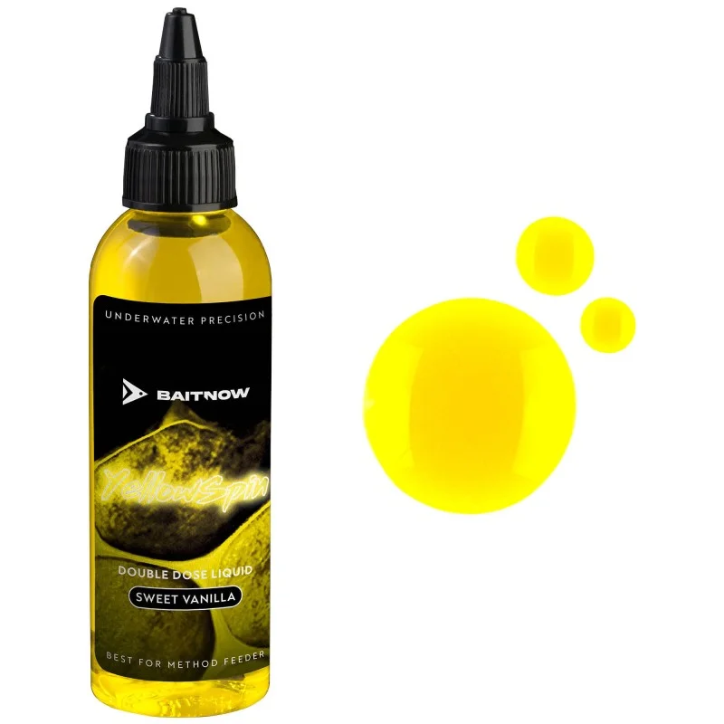 Liquid BaitNow Method Feeder Double Dose Yellow Spin 100ml Zniżka