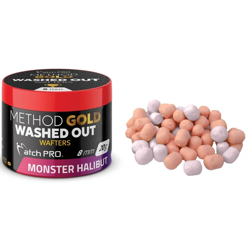 Obniżka ceny Kulki MatchPro Method Gold Wafters Washed Out Monster Halibut 8mm 20g
