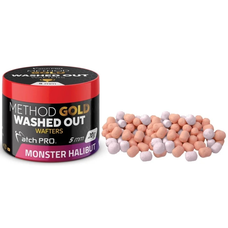 Premium Kulki MatchPro Method Gold Wafters Washed Out Monster Halibut 5mm 20g
