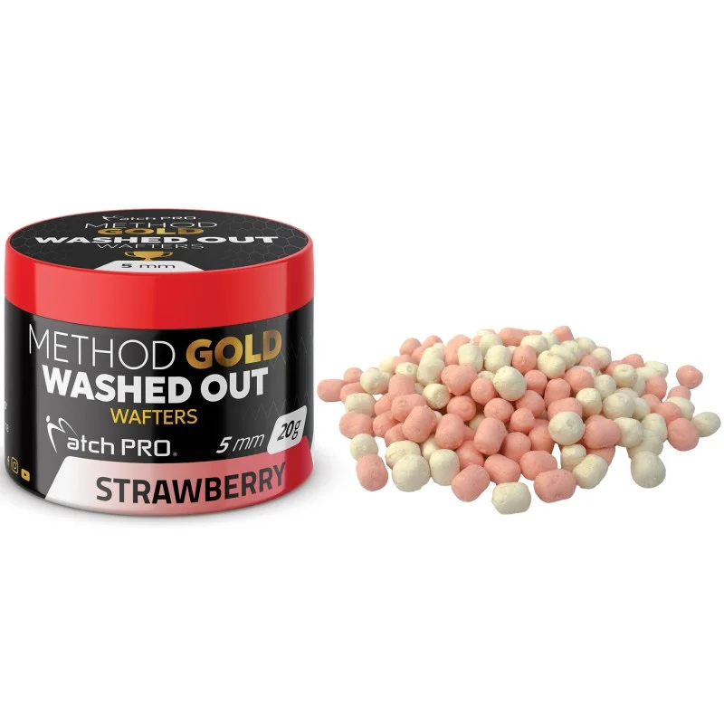 Kulki MatchPro Method Gold Wafters Washed Out Strawberry 5mm 20g Łatwy zwrot