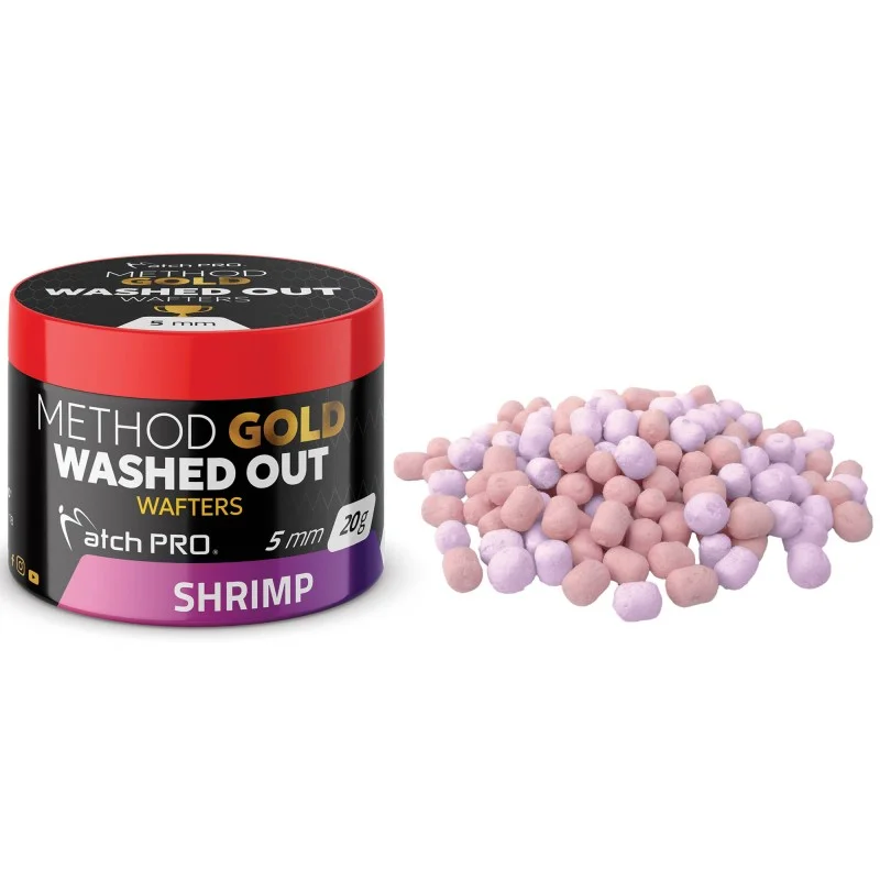 Łatwy zwrot Kulki MatchPro Method Gold Wafters Washed Out Shrimp 5mm 20g