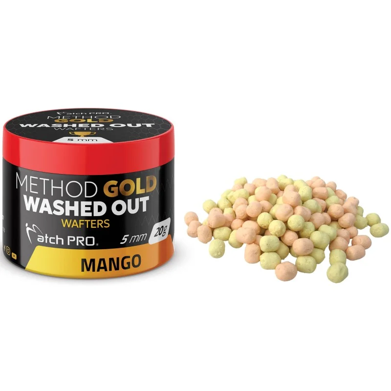 Kulki MatchPro Method Gold Wafters Washed Out Mango 5mm 20g Kup online