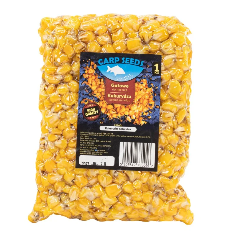 Kukurydza Carp Seeds Naturalna 1kg Tylko do końca tygodnia