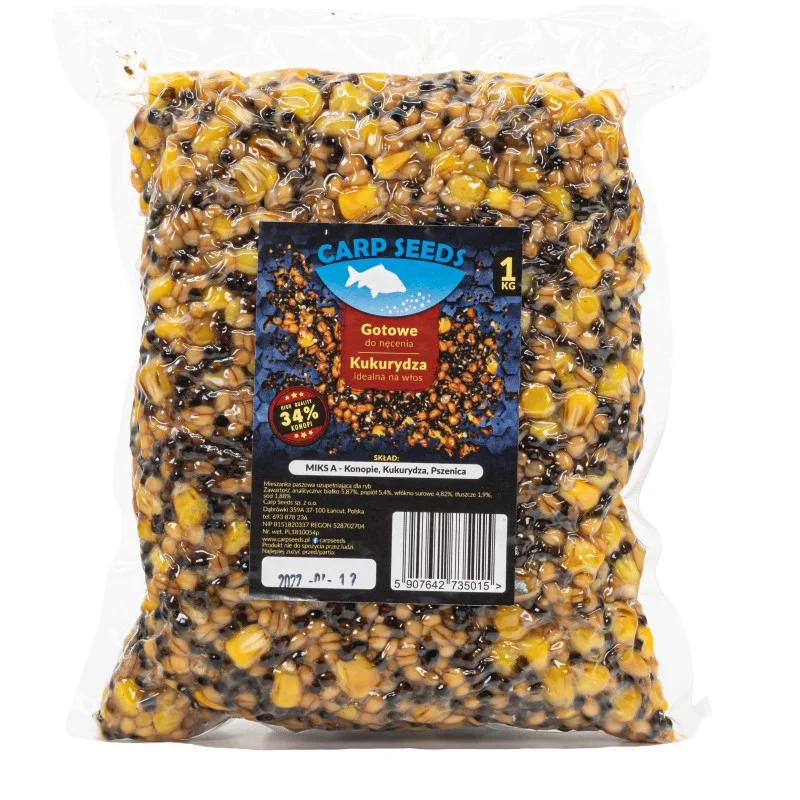 Wyprzedaż Mix A Ziaren Carp Seeds Konopie Pszenica Kukurydza 1kg