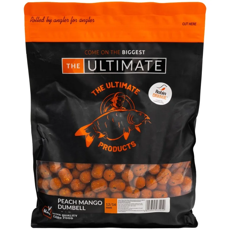 Kulki Zanętowe Ultimate Products Dumbell Peach Mango 12/16mm 1kg Bezpieczne zakupy