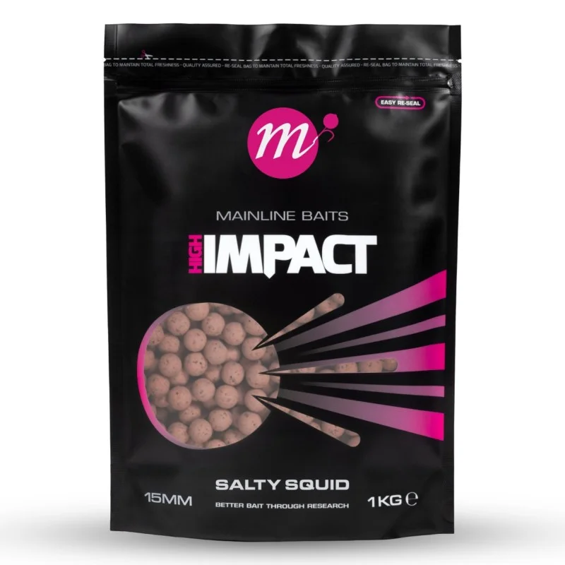 Ograniczona ilość Kulki Zanętowe Mainline Hi Impact Salty Squid 15mm 1kg