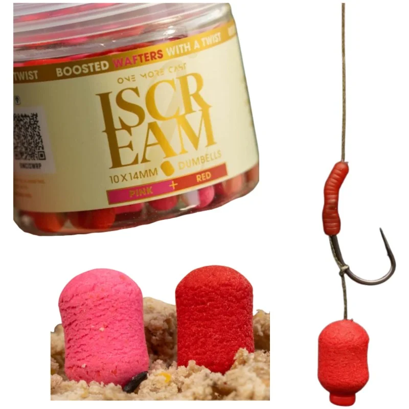 Ostatnia szansa Kulki One More Cast IScream Boosted Fluoro Wafters Red & Pink 10x14mm