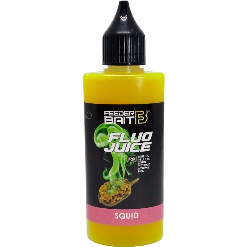 Liquid Feeder Bait Fluo Juice Squid Hit cenowy