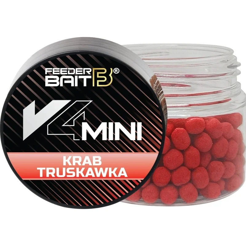 Kulki Feeder Bait V4 Mini Krab Truskawka 4mm Wyprzedaż