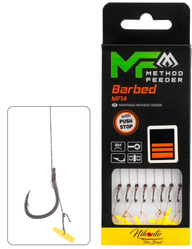 Kup online PRZYPONY MIKADO METHOD FEEDER NA PLECIONCE MF14 Push Stop BARBED rozm - 6