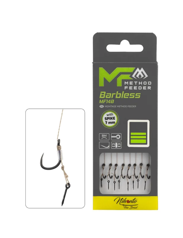 PRZYPONY MIKADO METHOD FEEDER NA PLECIONCEMF14 Z IGŁĄ BARBLESS rozm - 14 Bezpieczne zakupy