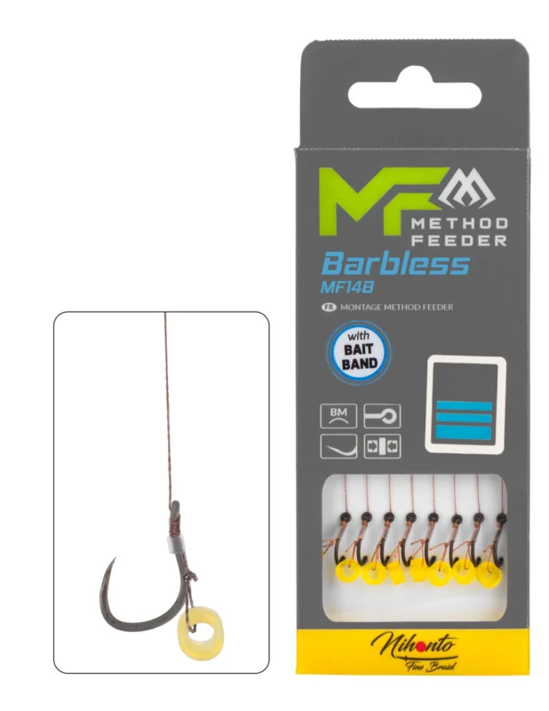 Cena promocyjna PRZYPONY MIKADO METHOD FEEDER - MF14 Z GUMKĄ BARBLESSRZOM- 10