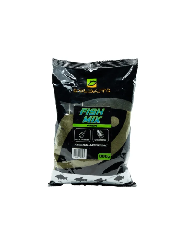 Wysoka jakość Zanęta Solbaits Fish Mix Green 800g