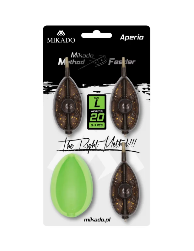 Oferta Zestaw Mikado Method Feeder Aperio L - Koszyki 3 x 40g + Foremka
