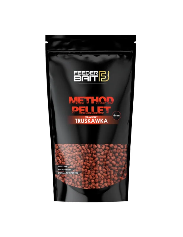 Super okazja Feeder Bait Pellet 4mm 800g - Truskawka