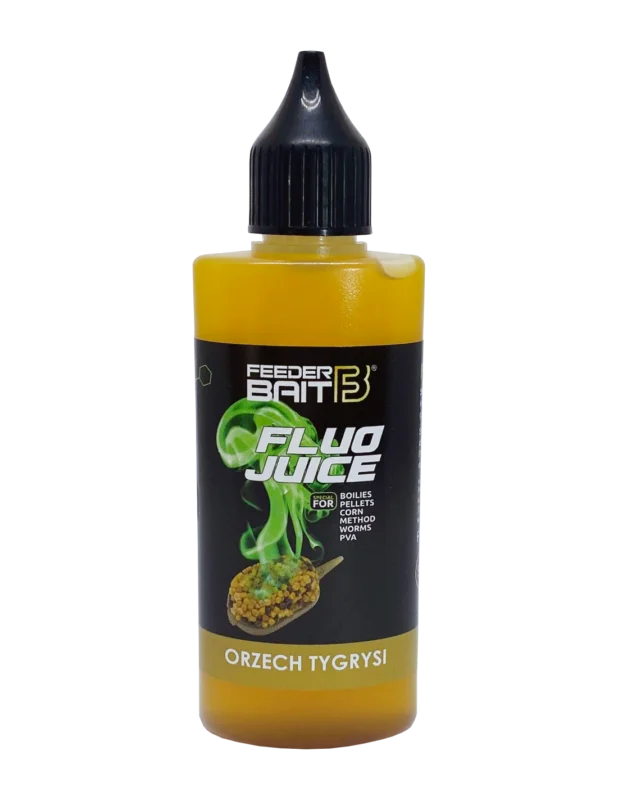 Bezpieczne zakupy Fluo Juice Feeder Bait - Orzech Tygrysi 50ml