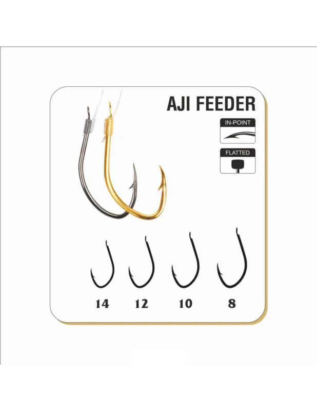 Szybka wysyłka Gotowe Przypony Aji Feeder Gold nr 10 / 0,16mm