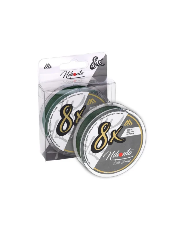 Premium Plecionka Mikado NIHONTO OCTA BRAID 8x 10m ZIELONA 0.16mm