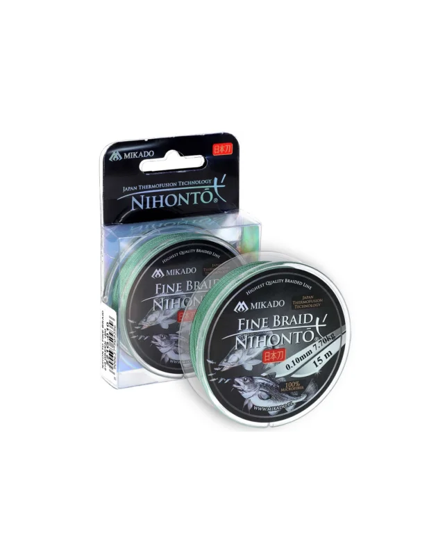 Kup teraz Plecionka Mikado NIHONTO FINE BRAID 15m Zielona - 0.16mm