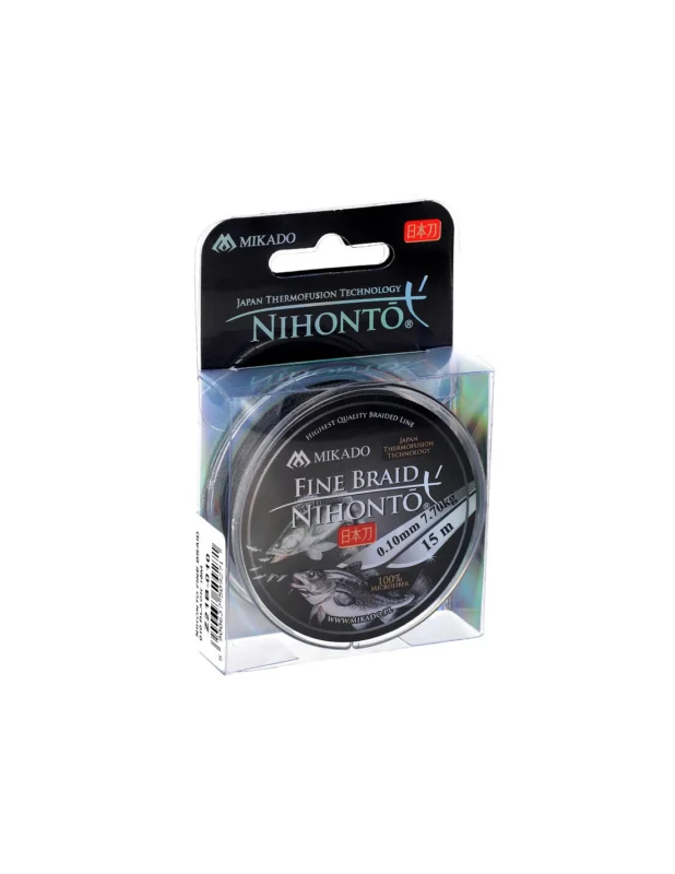 Ostatnia szansa Plecionka Mikado Nihonto FINE BRAID 4X 15m Czarna 0,06mm