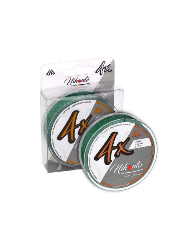 Taniej Plecionka Mikado Nihonto FINE BRAID 4X 150m Zielona – 0.16mm