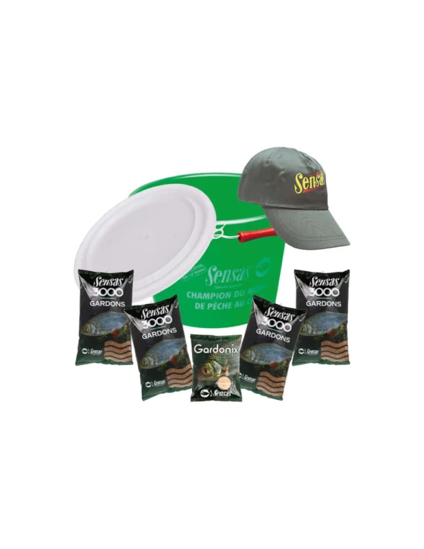 Zestaw SENSAS 3000 ZANĘTA Gardon + DODATEK + WIADRO + CZAPKA Dostępne od ręki