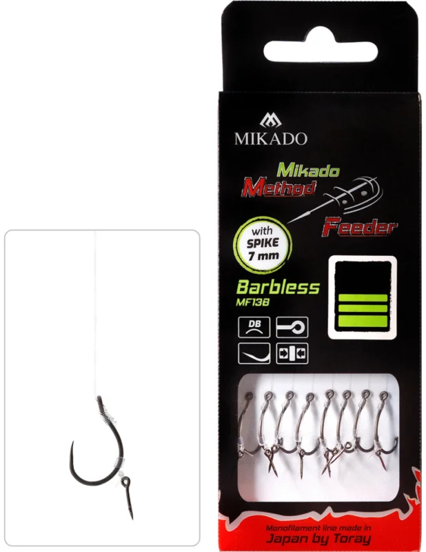 Tylko dziś Przypony Mikado Method Feeder MF13B Barbless Z IGŁĄ - roz. 12