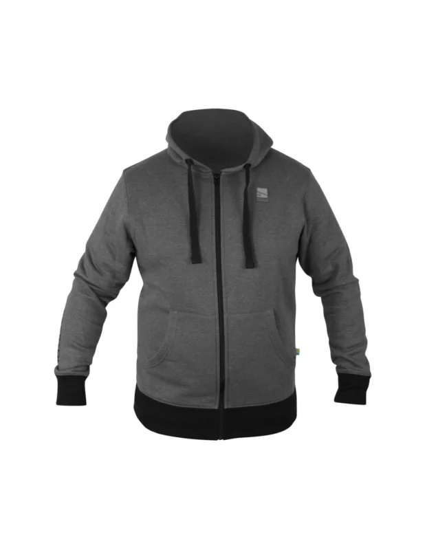 Popularny Bluza Preston Grey Zip Hoodie 2022 - roz.S