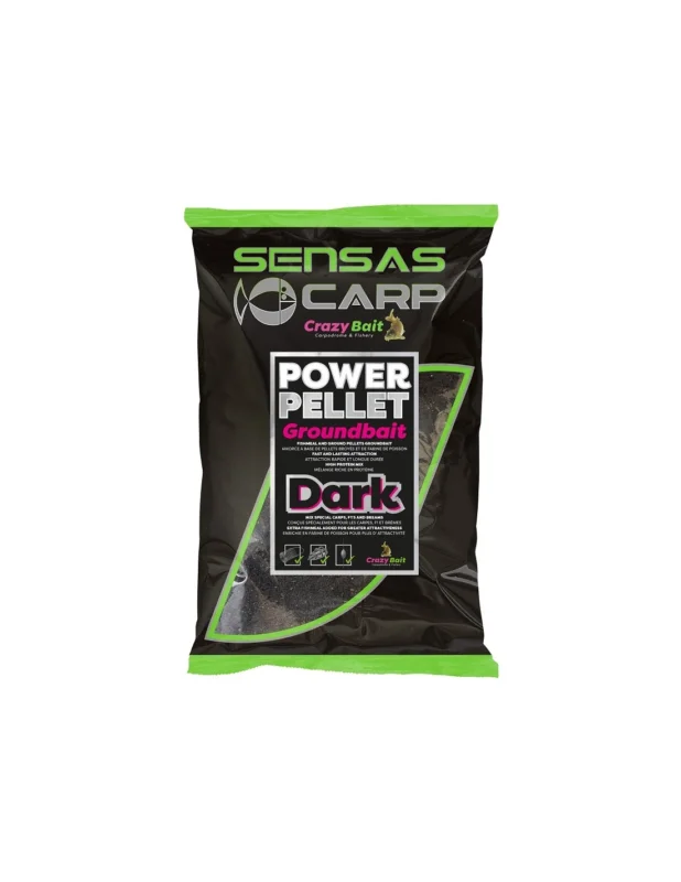 Nowy Zanęta SENSAS UK POWER PELLET PLUS DARK2kg