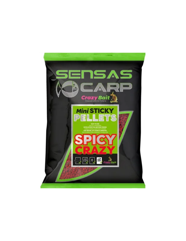 Darmowy zwrot Pellet SENSAS mini sticky pellets Spicy Crazy 700g