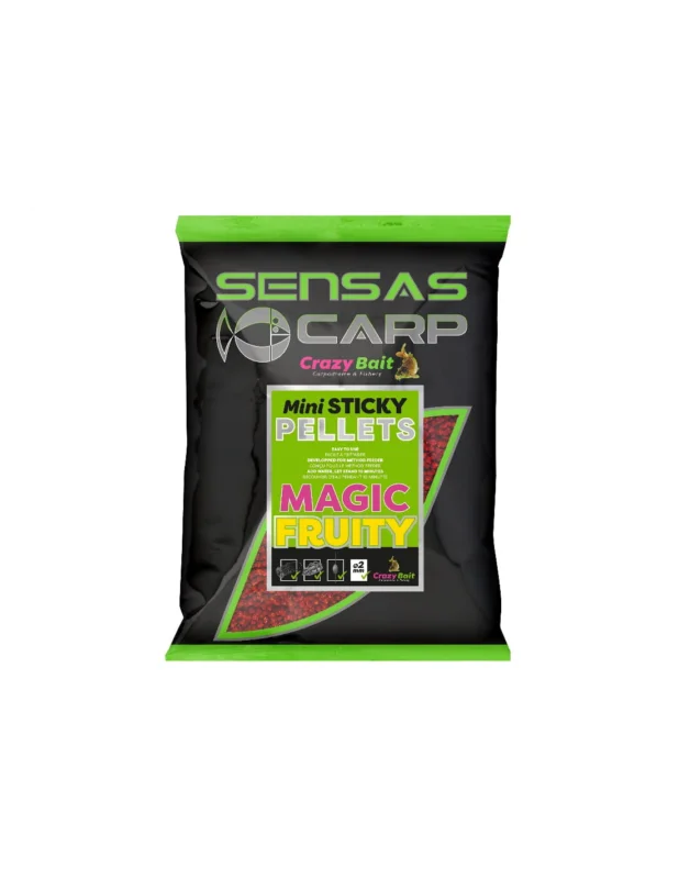 Dostępne od ręki Pellet SENSAS mini sticky pellets Magic Fruity 700